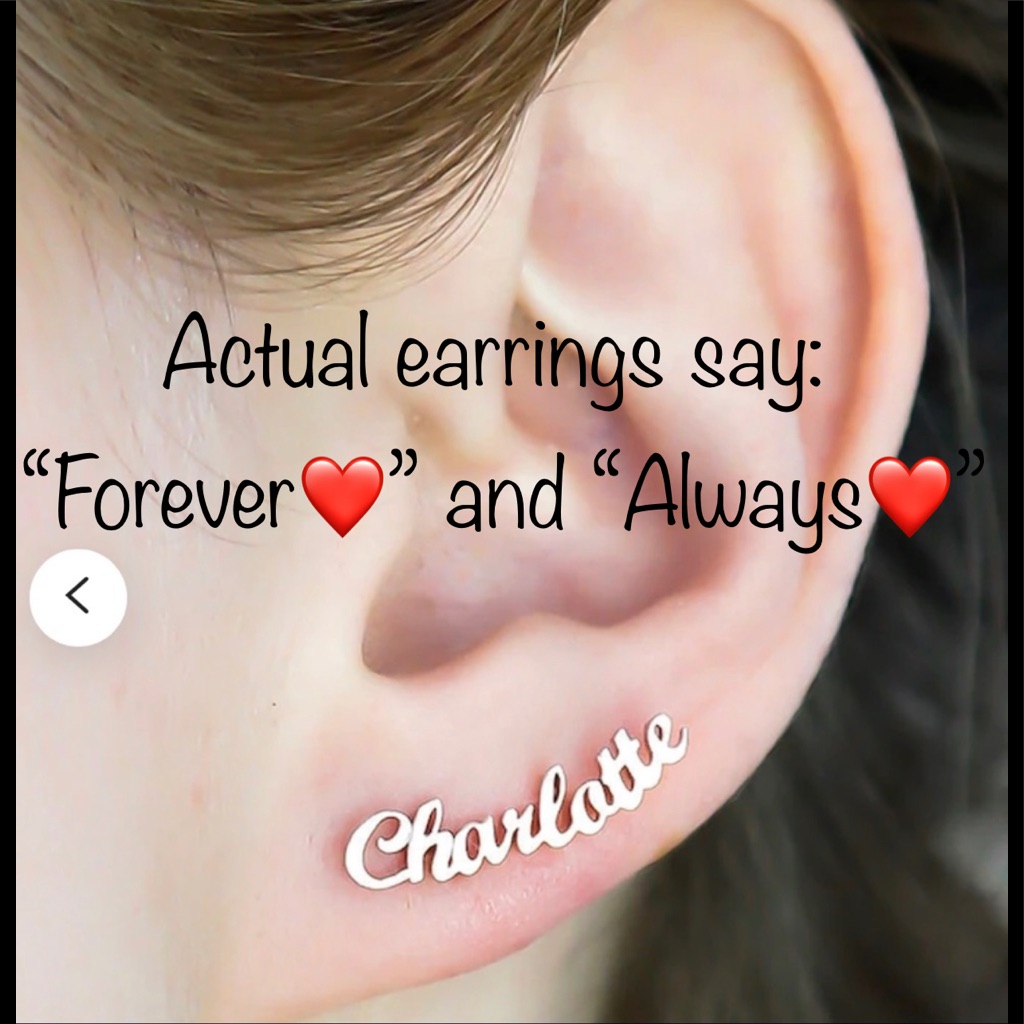 Nwt!! 18k Gold “Always, Forever” Earrings By Caitlynminimalist